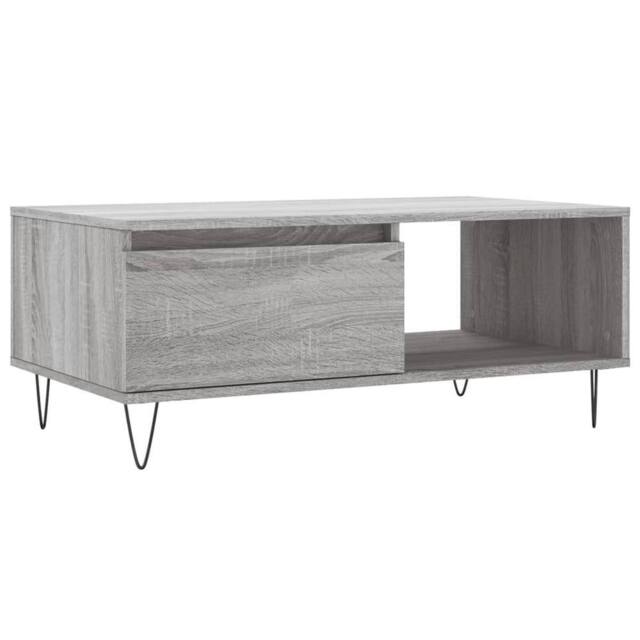 Berkfield Home Coffee Table Grey Sonoma 90x50x36.5 cm Engineered Wood - image 1