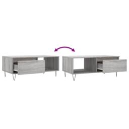 Berkfield Home Coffee Table Grey Sonoma 90x50x36.5 cm Engineered Wood - thumbnail 9