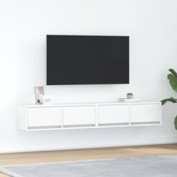 Berkfield Home TV Cabinets 2 pcs White 80x31x25.5 cm Engineered Wood - thumbnail 2