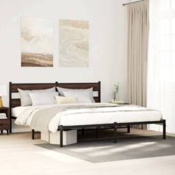 Berkfield Home Bed Frame without Mattress with Headboard Brown Oak 190x200 cm