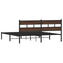 Berkfield Home Bed Frame without Mattress with Headboard Brown Oak 190x200 cm - thumbnail 6