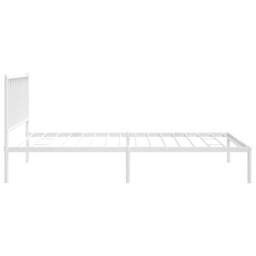 Berkfield Home Metal Bed Frame with Headboard White 100x200 cm - thumbnail 7