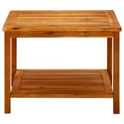 Berkfield Home Coffee Table 60x60x45 cm Solid Acacia Wood in Brown - Size: 60 x 60 x 45 cm - thumbnail 2