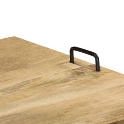 Berkfield Home TV Stand Solid Mango Wood 110x35x45 cm in Brown - Size: 110 x 35 x 45 cm - thumbnail 4