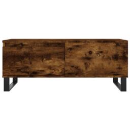 Berkfield Home Coffee Table Smoked Oak 90x50x36.5 cm Engineered Wood in Brown - thumbnail 5