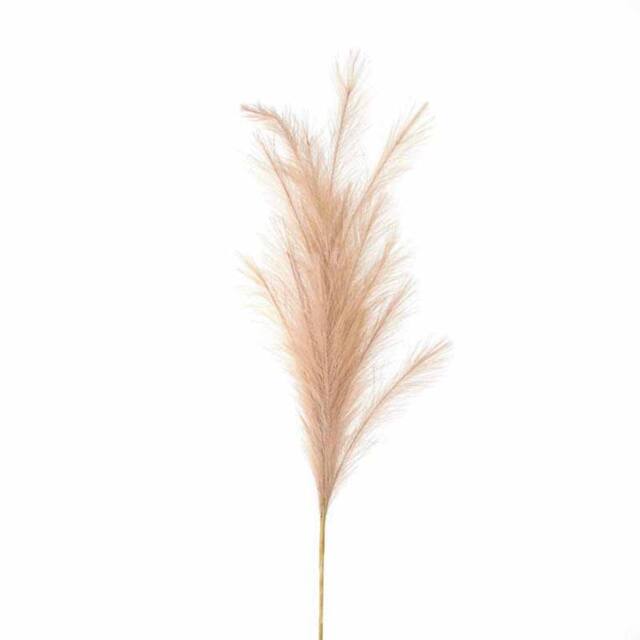 Lemon Pavilion Furniture and Decor Large Faux Pampas Grass Stem Artificial Plant - Beige