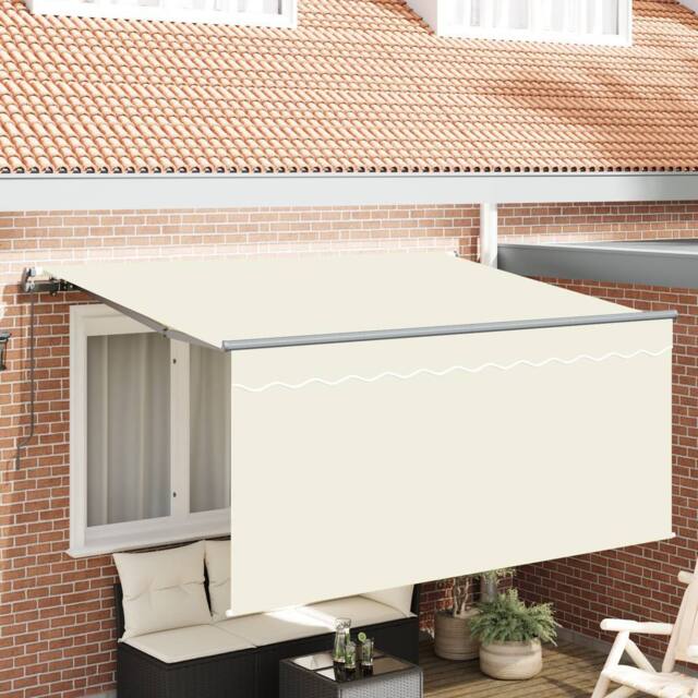 Berkfield Home Retractable Awning Cream 300 x 200 cm Aluminium, Polyester - image 1