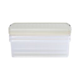 Wham Clip 3x 30L Rectangular Plastic Storage Boxes with Clip Lock Lids in Stone - thumbnail 3