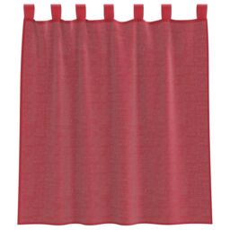 Berkfield Home Voile Curtains with Loops 2 pcs Wine Red 140x140 cm - thumbnail 4