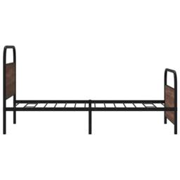 Berkfield Home Bed Frame Without Mattress 100x200 cm Brown Oak Engineered Wood - thumbnail 6