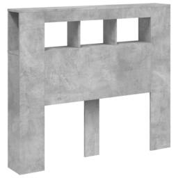 Berkfield Home LED Headboard Concrete Grey 120x18.5x103.5 cm Engineered Wood - thumbnail 5