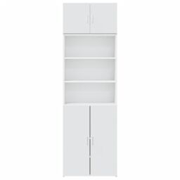 Berkfield Home Storage Cabinet White 70x42.5x225 cm Engineered Wood - thumbnail 4
