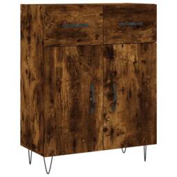 Berkfield Home Sideboard Smoked Oak 69.5x34x90 cm Engineered Wood in Brown - thumbnail 3