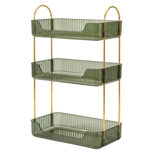 KORVIXA Makeup Organiser Modern Minimalist 3-Tier in Green - Size: Medium - image 1