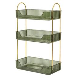 KORVIXA Makeup Organiser Modern Minimalist 3-Tier in Green - Size: Medium
