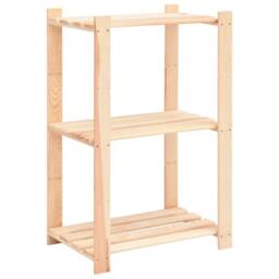Berkfield Home 3-Tier Storage Racks 10 pcs 60x38x90 cm Solid Pinewood 150 kg in Beige - Size: 60 x 38 x 90 cm - thumbnail 3