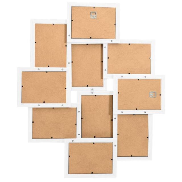 Berkfield Home Modern Collage Photo Frame for 10x(13x18 cm) Picture White MDF - Size: 13x18 cm - image 1