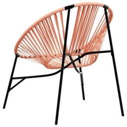 Berkfield Home Beautiful Garden Egg Chair Black & Orange Poly Rattan in Pale Orange - thumbnail 6