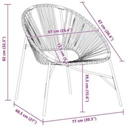 Berkfield Home Beautiful Garden Egg Chair Black & Orange Poly Rattan in Pale Orange - thumbnail 8