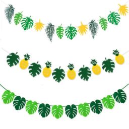 Leaper Style 3 Party Decoration Plant Leaf Felt Garland in Green - thumbnail 2