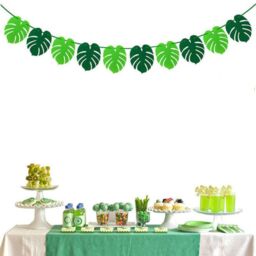 Leaper Style 3 Party Decoration Plant Leaf Felt Garland in Green - thumbnail 1