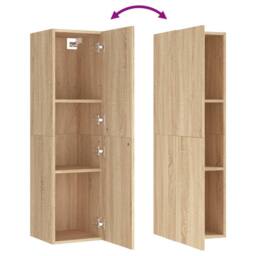 Berkfield Home TV Cabinet Sonoma Oak 30.5x30x110 cm Engineered Wood in Light Oak - thumbnail 6