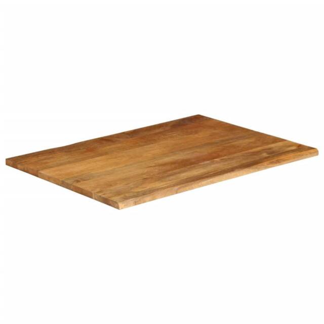 Berkfield Home Table Top Live Edge 110x80x3.8 cm Solid Wood Mango in Brown - image 1