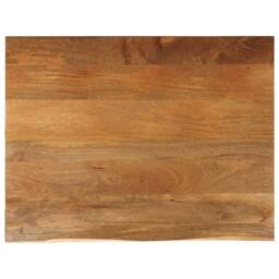 Berkfield Home Table Top Live Edge 110x80x3.8 cm Solid Wood Mango in Brown - thumbnail 2