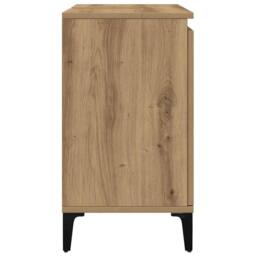 Berkfield Home Sink Cabinet Artisan Oak 58x33x60 cm Engineered Wood in Brown - Size: 58 x 33 x 60 cm - thumbnail 6
