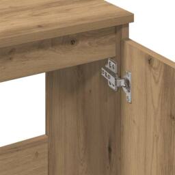 Berkfield Home Sink Cabinet Artisan Oak 58x33x60 cm Engineered Wood in Brown - Size: 58 x 33 x 60 cm - thumbnail 8