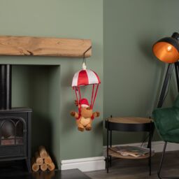 Samuel Alexander Battery Operated Musical Parachuting Reindeer with Leg Kicking Motion in Red - thumbnail 1