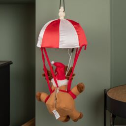 Samuel Alexander Battery Operated Musical Parachuting Reindeer with Leg Kicking Motion in Red - thumbnail 3