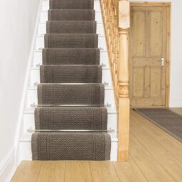 runrug Stair Runner Carpet - Durable, Non-Slip, 7mm - 'Aztec' in Light Brown - Size: 66 cm x 720 cm - thumbnail 5