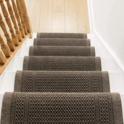 runrug Stair Runner Carpet - Durable, Non-Slip, 7mm - 'Aztec' in Light Brown - Size: 66 cm x 720 cm - thumbnail 6