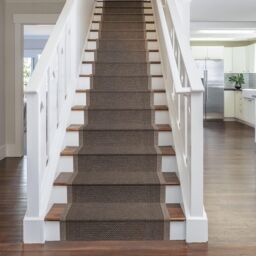 runrug Stair Runner Carpet - Durable, Non-Slip, 7mm - 'Aztec' in Light Brown - Size: 66 cm x 720 cm