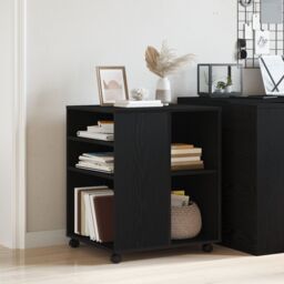 Berkfield Home Storage Cabinet Black Oak 60x53x72, 5 cm Engineered Wood - thumbnail 4