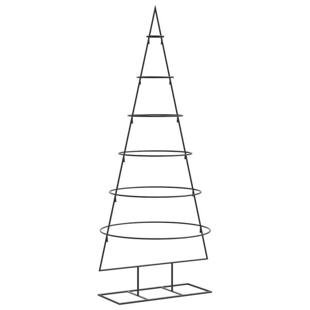 Berkfield Home Metal Christmas Tree for Decoration Black 150 cm - image 1