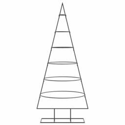 Berkfield Home Metal Christmas Tree for Decoration Black 150 cm - thumbnail 3