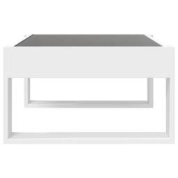 Berkfield Home Coffee Table with Infinity LED White 70x53x30 cm - Size: 70 x 53 x 30 cm - thumbnail 7