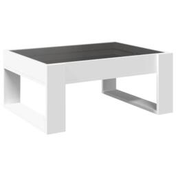 Berkfield Home Coffee Table with Infinity LED White 70x53x30 cm - Size: 70 x 53 x 30 cm - thumbnail 8