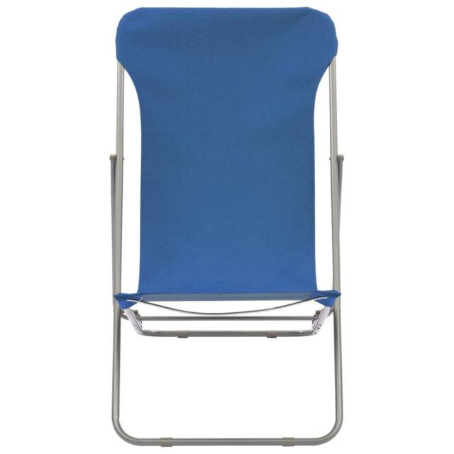 Berkfield Home Durable Folding Beach Chairs 2 pcs Steel & Oxford Fabric Blue - image 1