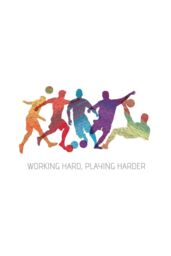 Origin Murals Geo Footballers Wall Mural - Size: W350 cm x H280 cm - thumbnail 2