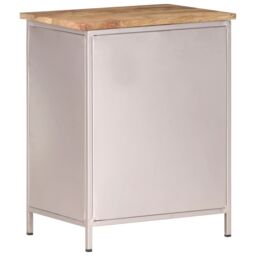 Berkfield Home Bedside Cabinet 40x30x50 cm Rough Mango Wood in Brown - Size: 40 x 30 x 50 cm - thumbnail 4