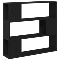 Berkfield Home Black Oak Book Shelf 100x24x94 cm Made with Engineered Wood - Size: 100 x 24 x 94 cm - thumbnail 2