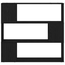 Berkfield Home Black Oak Book Shelf 100x24x94 cm Made with Engineered Wood - Size: 100 x 24 x 94 cm - thumbnail 6