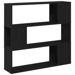 Berkfield Home Black Oak Book Shelf 100x24x94 cm Made with Engineered Wood - Size: 100 x 24 x 94 cm - thumbnail 5