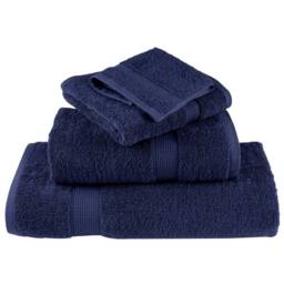 Berkfield Home Soft 12 Piece Premium Towel Set SOLUND Navy Blue 600 gsm - thumbnail 4