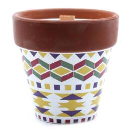 Serenityy Geranium Herb Garden Candle - Terracotta Pot with Wooden Wick