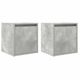 Berkfield Home Wall-Mounted Bedside Cabinets 2 pcs Concrete Grey 38x34x40 cm - Size: 38 x 34 x 40 cm - thumbnail 1