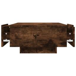Berkfield Home Decorative Coffee Table Smoked Oak 90x60x31 cm Engineered Wood in Brown - Size: 90 x 60 x 31 cm - thumbnail 8